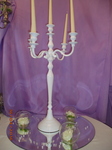 Kerzenständer in weiß H60cm(ohne Kerzen) Verleih 