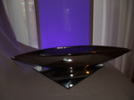 Porzelan Bowl-Silber Ideal für Blumen L40cm H8cm Verleih1, 00€