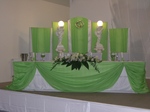 Brautpaartisch  mit Hintergrund Farbe nach Auswahl ohne Blumen Verleipreis  
